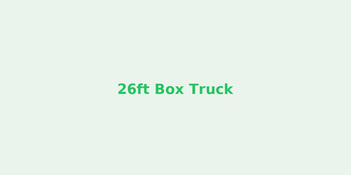26ft Box Truck
